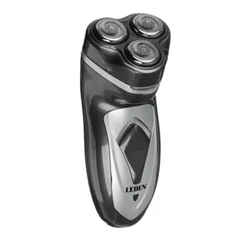 LEBEN Бритва аккумуляторная роторная 3Вт с триммером для усов, 3 бритвенные головки, IW-916 489-039