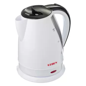 LEBEN Чайник электрический 1,8л, 1800Вт, скрытый нагр.элемент, автооткл., пластик 291-002