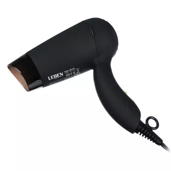 LEBEN Фен для волос дорожный складной, 1200Вт, 2 скорости 489-034