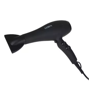 LEBEN Фен с АС мотором, ионизация 2000ВТ,3 реж,2 скор, в компл. расческа и кейс,пластик 251-070