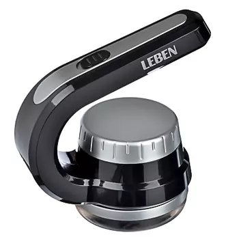 LEBEN Машинка для удаления катышков с изогнутой ручкой, батарейки 2хAA (в комплект не входят) 248-009