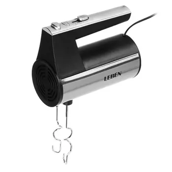 LEBEN Миксер кухонный 200 Вт, 5 скоростей на подставке, металл 269-025