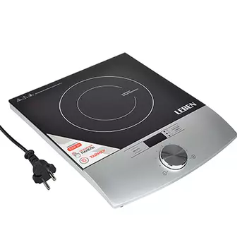 LEBEN Плитка электрическая индукционная, 2000Вт, пластик, стеклокерамика 288-021