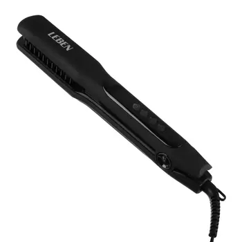 LEBEN Расческа-выпрямитель с функцией увлажнения, электронное управление, LED-экран, 80 Вт, 80-230°C 259-172