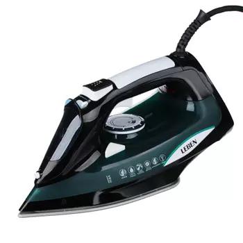 LEBEN Утюг с отпаривателем 2200 Вт, подошва–керамическое покрытие, синий 490-027