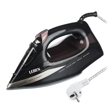 LEBEN Утюг с отпаривателем 2600 Вт, подошва - керамическое покрытие, сенсор 249-034