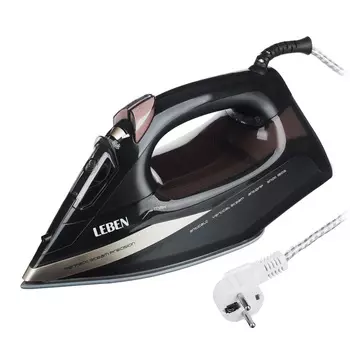 LEBEN Утюг с отпаривателем 2600 Вт, подошва - керамическое покрытие, сенсор 249-034
