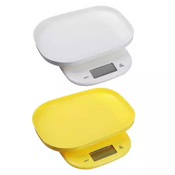 LEBEN Весы кухонные электронные с чашей, макс.нагр.до 5кг (точн.измер. 1 гр), пластик, 2 цвета 268-052