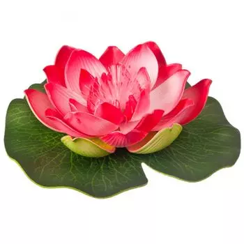 Лилия декоративная с подсветкой для пруда, батарея CR 2032 3V, полиэстер, 17см, 12 цветов