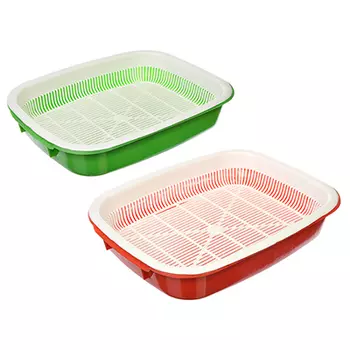 Лоток для кошек с сеткой, пластик, 34х27х7 см