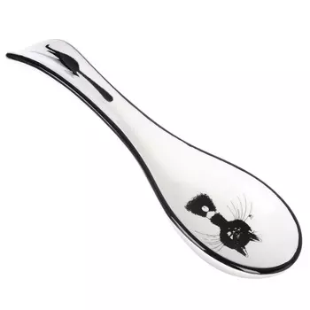 Ложка подстановочная керамическая 22x7x3 см, MILLIMI "Черный кот"