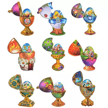 Магнит многослойный 3D открывающийся, 9 дизайнов, МДФ