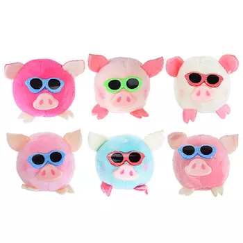 Магнит мягкий в виде свинки, 5 см, полиэстер, 6 цветов