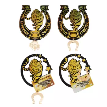 Магнит "Оберег" с зеркальной подвеской, хдф, пластик, бумага, фольга, 7,5х7,5 см, 4 дизайна