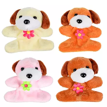 Магнит-собачка, полиэстер, металл, 10см, 4 цвета