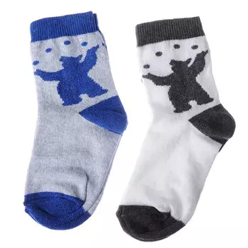 МАША И МЕДВЕДЬ Носки унисекс, 2-3 года, белый, серый