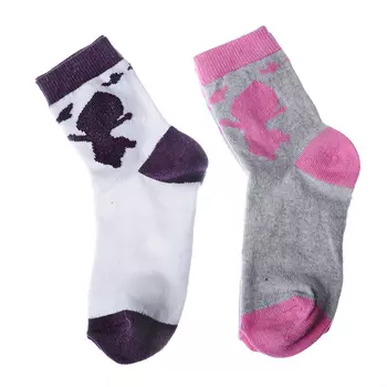 МАША И МЕДВЕДЬ Носки унисекс, 5-6 года, белый, серый