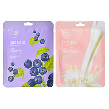 Маска для лица смягчающая черничная, нежная кожа, 25г