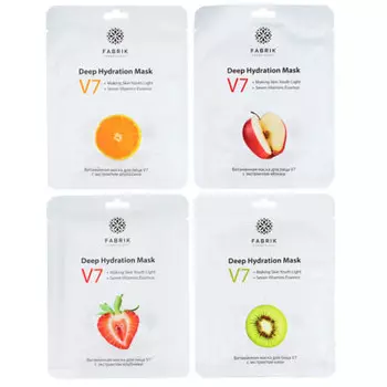 Маска для лица тканевая "Растительный экстракт", 1 шт, 38/36г, 4дизайна