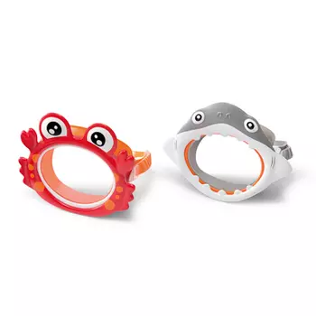 Маски веселые, возраст от 3 до 8 лет, 2 дизайна, INTEX, 55915