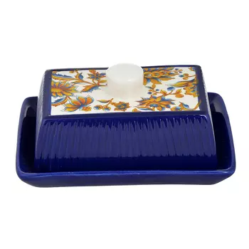 Масленка 16,5х12,5х10 см, керамика, MILLIMI "Ноктюрн"