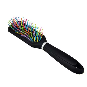 Массажная расческа ЮниLook "Радуга", цветные зубчики, 23,5х4,5 см