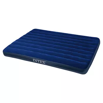 Матрас надувной INTEX Classic Downy 152x203x22см, синий