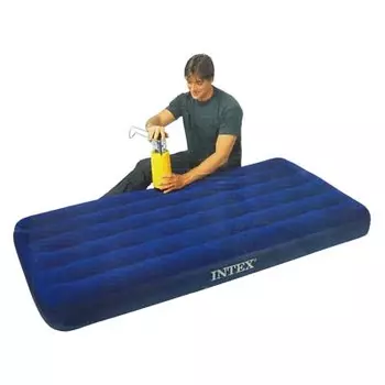 Матрас надувной INTEX Classic Downy 99x191x22см, синий, 68757