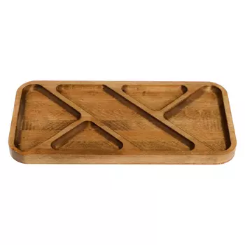 Менажница прямоугольная 5 секций, 30x15x1,8см, дерево