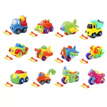 МЕШОК ПОДАРКОВ Игрушка-конструктор с инструментами, крупные детали, пластик, 14/22х14,5/8х10/13,5см