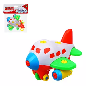 МЕШОК ПОДАРКОВ Игрушка-конструктор с инструментами, крупные детали, PP, 22х8х13,5/18см, 2 диз.