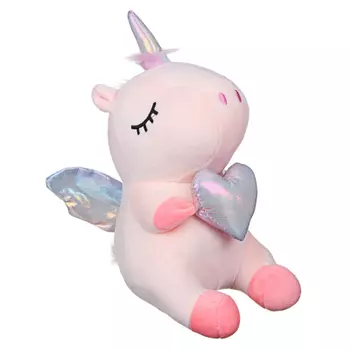 МЕШОК ПОДАРКОВ Игрушка мягкая в виде единорога с крыльями, 25см, полиэстер, 2-4 цвета