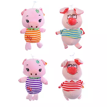 МЕШОК ПОДАРКОВ Игрушка мягкая в виде поросенка 25см, плюш, 4 дизайна