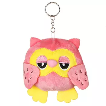 МЕШОК ПОДАРКОВ Игрушка мягкая в виде совы с подвесом, 9-10см, полиэстер, 5 цветов