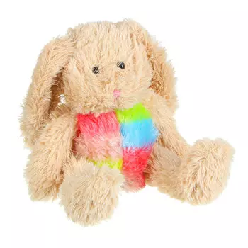 МЕШОК ПОДАРКОВ Игрушка мягкая в виде зайчика блестящего, полиэстер, 25см, 2 цвета