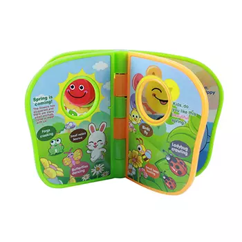 МЕШОК ПОДАРКОВ Книжка интерактивная на английском языке, свет, звук, пластик, 16х11,5х2,5см