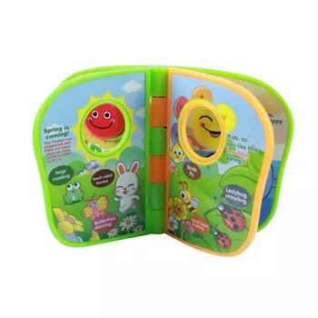 МЕШОК ПОДАРКОВ Книжка интерактивная на английском языке, свет, звук, пластик, 16х11,5х2,5см