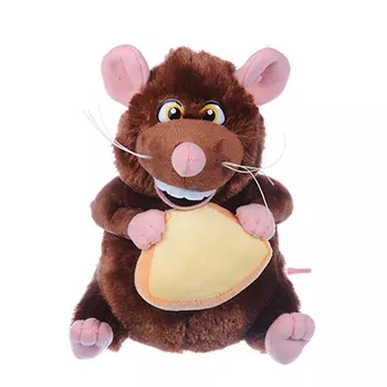 МЕШОК ПОДАРКОВ Мышь с сыром плюшевая, 19см, полиэстер, 1 дизайн