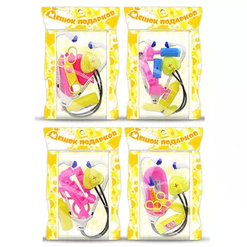 МЕШОК ПОДАРКОВ Набор доктора "Желтый", пластик, 28,5х21,5х4см, 4 дизайна, 100991717