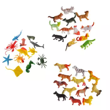 МЕШОК ПОДАРКОВ Набор фигурок "Дикие животные", 12шт, ПВХ, 14х16х2см, 6 дизайнов