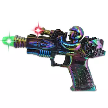 МЕШОК ПОДАРКОВ Пистолет "Космический" 21см, свет/звук, упак.27,5х17,5х3см, пластик