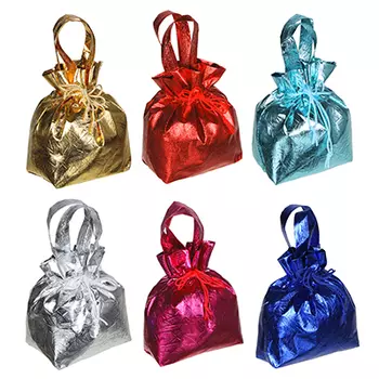 Мешок-сумка подарочная, полиэстер,37х32х14 см, 6 цветов