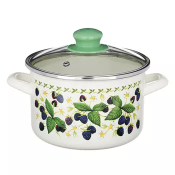 METROT Ежевика Кастрюля эмалированная, 18см, 3,0л