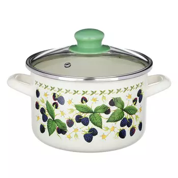 METROT Ежевика Кастрюля эмалированная, 18см, 3,0л