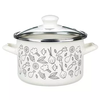 METROT Классик Кастрюля эмалированная, 18см, 3,0л