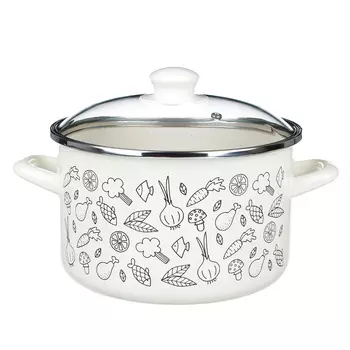 METROT Классик Кастрюля эмалированная, 22см, 5,0л