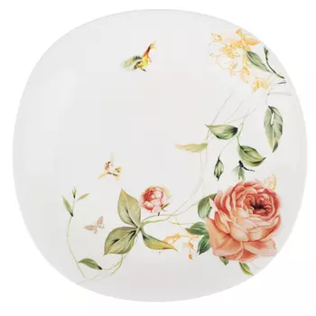 MILLIMI Анета Тарелка подстановочная опаловое стекло 28см, квадратная форма, 19019