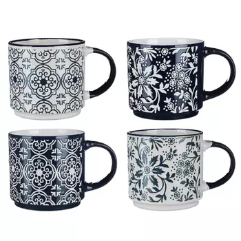 MILLIMI Арабеска Кружка 390мл, керамика, 4 дизайна