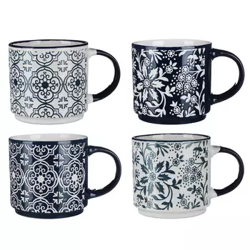 MILLIMI Арабеска Кружка 390мл, керамика, 4 дизайна