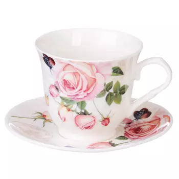 MILLIMI Чайная роза Набор кофейный 4 пр., 110мл, костяной фарфор